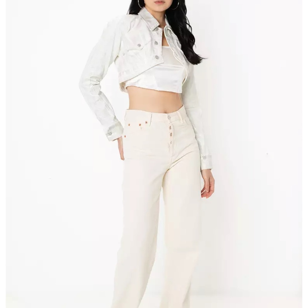ZARA Metallic Crop Jacket - NWT - Picture 5 of 13